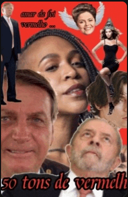 a collage of people with the words 50 tons de vermelho on the bottom