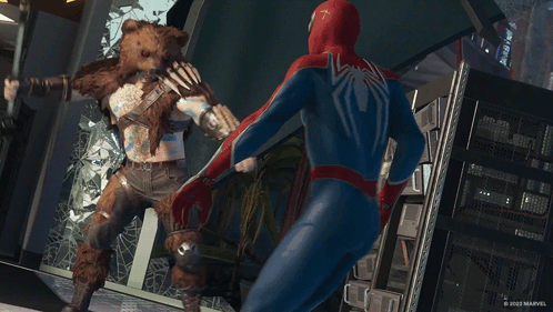 Dodging The Attack Kraven The Hunter GIF - Dodging The Attack Kraven The Hunter Spider-man GIFs