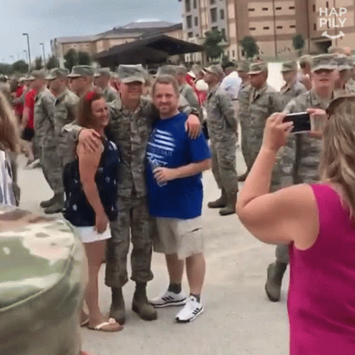 Family Military GIF - Family Military Welcome Home GIFs