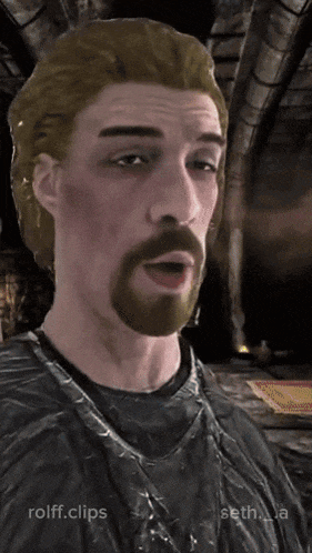 a video of a man with a beard is titled rolff clips