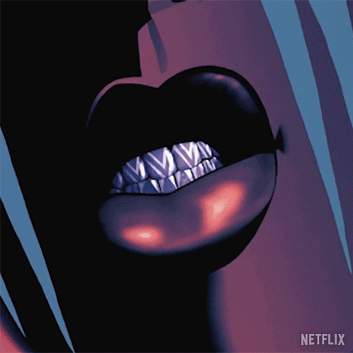 a netflix poster with a woman 's mouth and the words let 's go on it