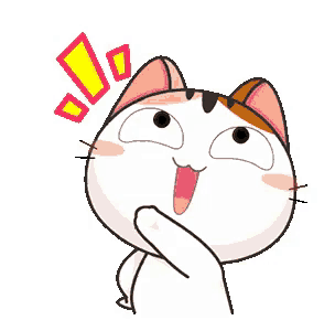 a cartoon cat is making a surprised face with its hand on its face .