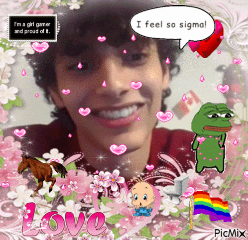 a picture of a man with a speech bubble saying i feel so sigma