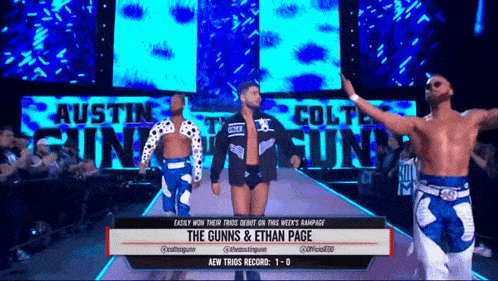 a wrestling match between austin colts and the gunns