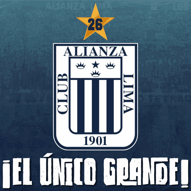 a logo for alianza lima with a yellow star on top