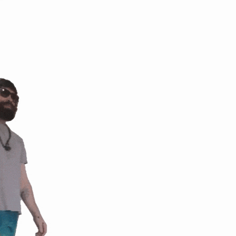 a man with a beard and sunglasses is standing in front of a sign that says " lmfao "