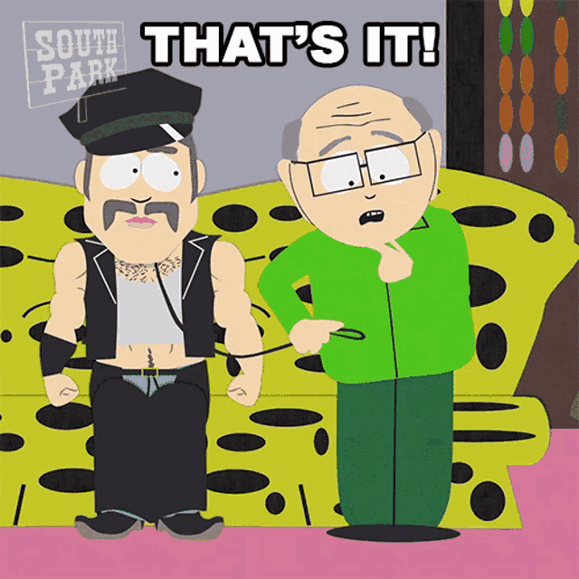 a cartoon of two men with the words that 's it