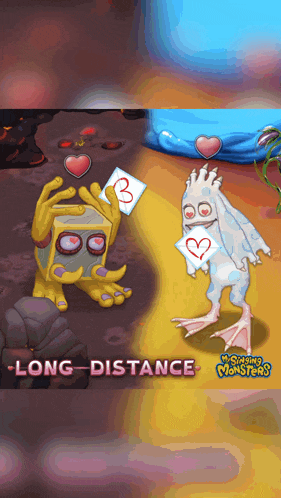a screenshot of a game called moving monsters with two monsters