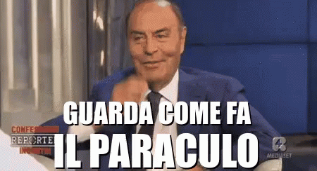 Paraculo Politica Furbo Furbetto Ammaliatore Bravo Fregare Bruno Vespa Porta A Porta GIF - Cheeky Clever Italian Tv Show GIFs