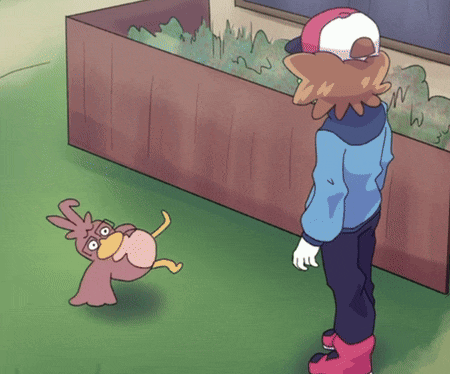 a cartoon drawing of a man and a bird
