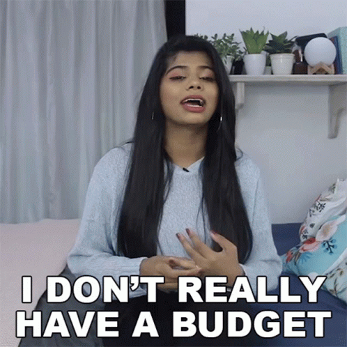 I Dont Really Have A Budget Shreya GIF