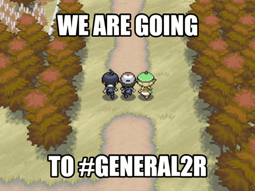 a screenshot of a video game that says we are going to # general2r