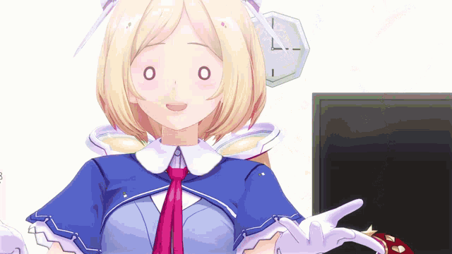 a cartoon character with a clock in the background that says l.l.