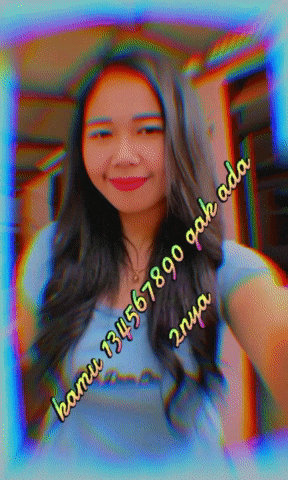 a picture of a woman with a rainbow border and the words kamu 1345678900 pak ada 2nya