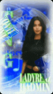 a blurry picture of a woman with the word lady on the top