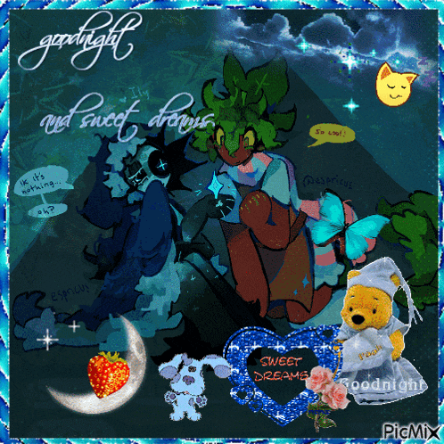 a goodnight and sweet dreams greeting card