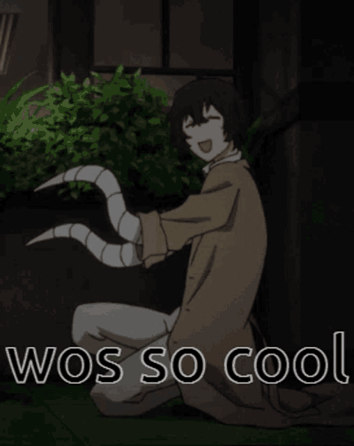 a picture of a man with horns and the words " woo so cool "