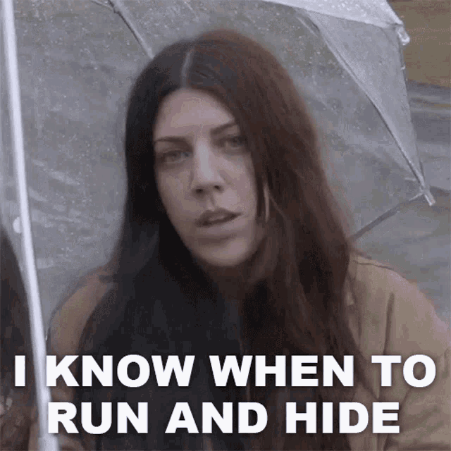 I Know When To Run And Hide Lexi Norton GIF - I Know When To Run And Hide Lexi Norton Echos GIFs