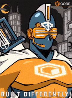 a cartoon of a superhero with the words built differently below him