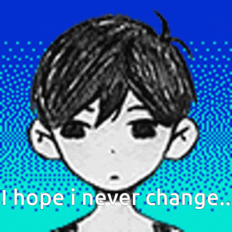 a drawing of a boy with the words i hope i never change below it