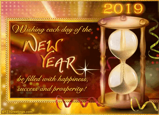 a greeting card wishing each day of the new year to be filled with happiness success and prosperity
