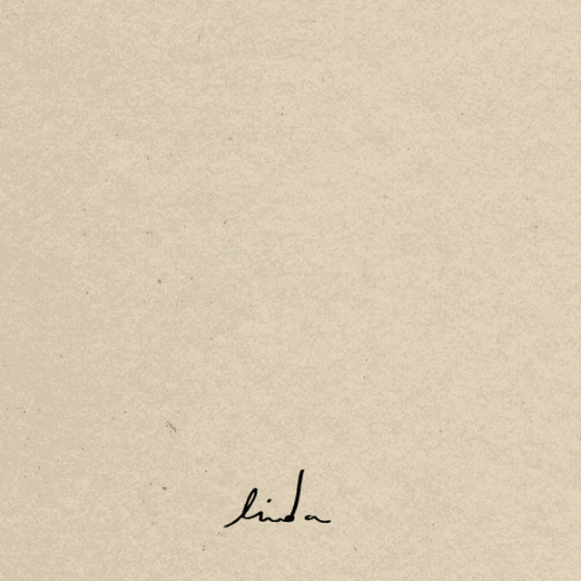 a hand drawn illustration of a woman 's eye with the name linda written below it
