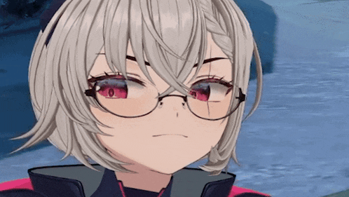 a close up of a girl wearing glasses and a black jacket