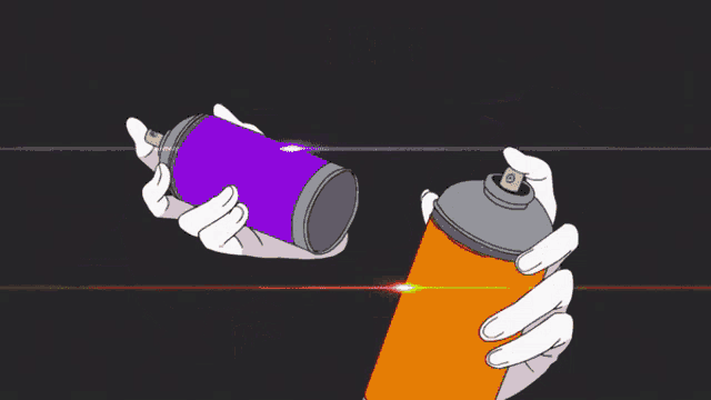 a person spraying a can of no9 konoha on another person 's face