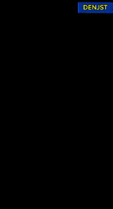 a tiger is walking on a blue background with a denjst logo