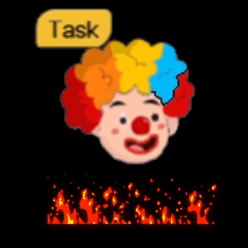 a picture of a clown with the name badu