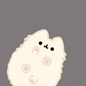 a drawing of a white cat with a smiley face