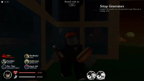 a screenshot of a video game with the words setup generators at the top
