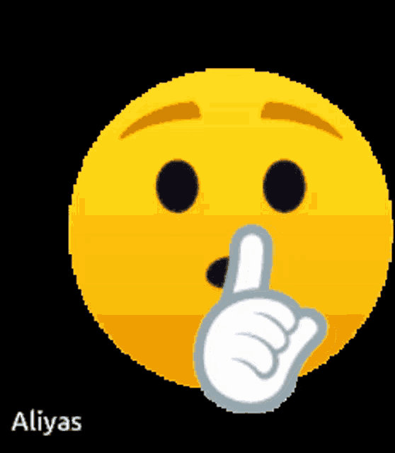 a yellow smiley face with a hand behind it and the name aliyas