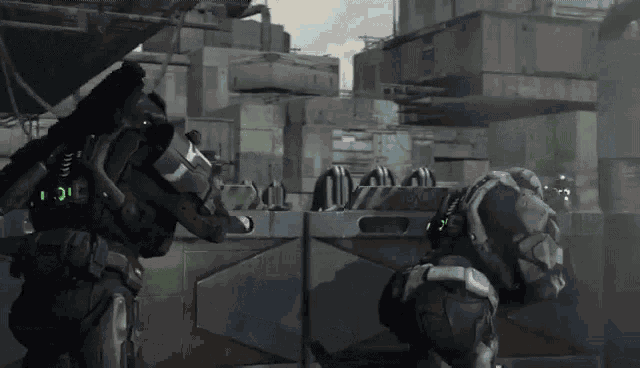 Halo Spartans Battle GIF - Halo Spartans Battle GIFs