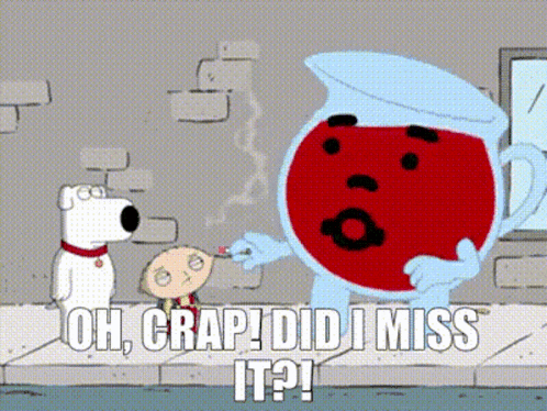 a cartoon says oh crap did i miss it on the bottom right