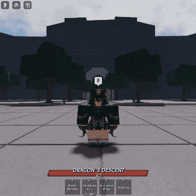 a screenshot of a video game that says dragon 's descent on the bottom