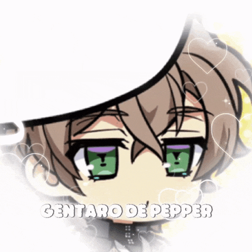 a picture of a boy with the name centaro de pepper written on it