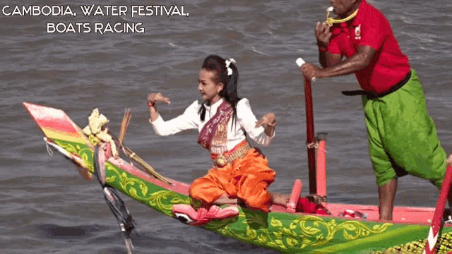 a woman sits on a boat with the words boats racing below her