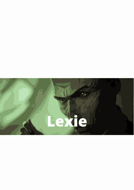 a drawing of a man with the name lexie on the bottom