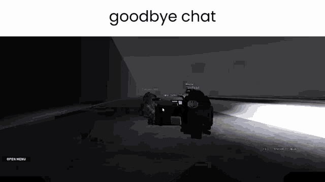 a screenshot of a video game with the words " goodbye chat " at the top