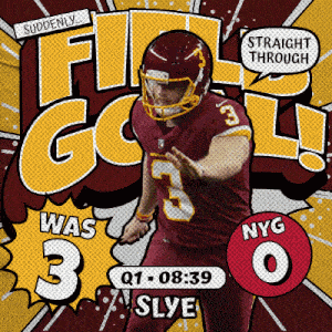 New York Giants (0) Vs. Washington Commanders (3) First Quarter GIF