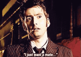 a man in a suit and tie is saying i just want a mate