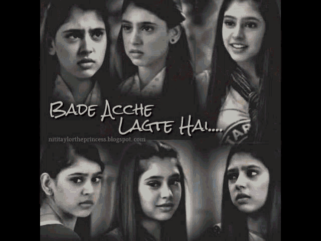 a black and white photo with the words bade acche latte hai