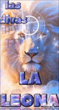 a picture of a lion with the words las divas la leona