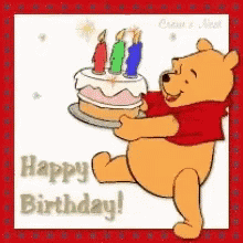 Winnie The Pooh Happy Birthday GIF - Winnie The Pooh Happy Birthday Cake GIFs