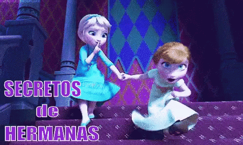Elsa Y Ana Tienen Secretos De Hermanas GIF - Frozen Hermana Hermana Mayor GIFs