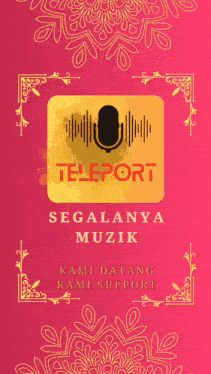 a poster with a microphone and the word teleport on it
