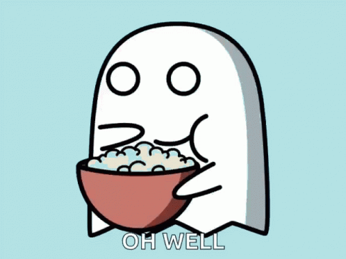 Ghost Popcorn GIF - Ghost Popcorn Oh Well GIFs