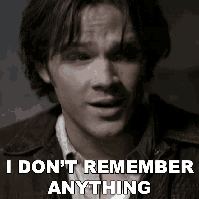 I Dont Remember Anything Sam Winchester GIF - I Dont Remember Anything Sam Winchester Jared Padalecki GIFs
