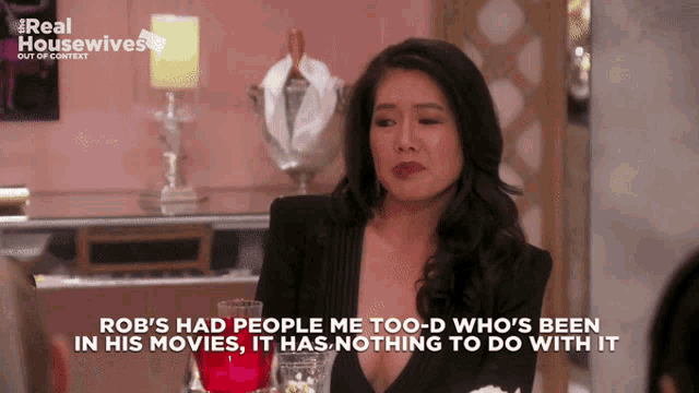 a woman says rob 's had people me too-d who 's been in his movies , it has nothing to do with it